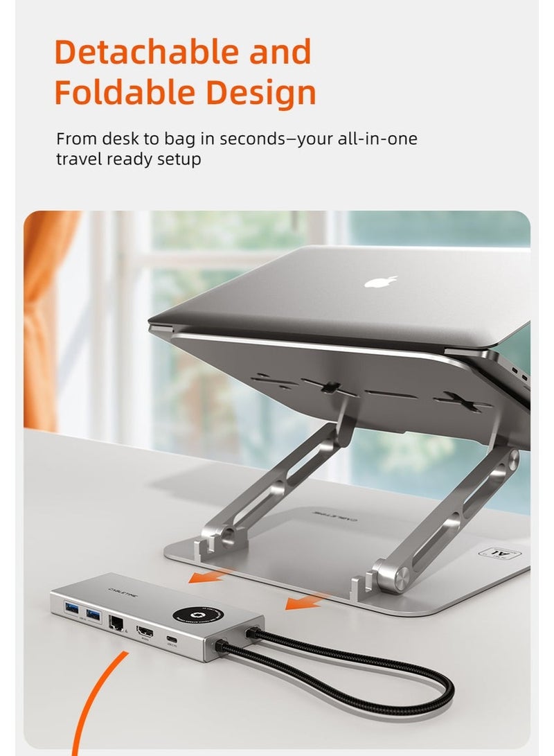 CABLETIME 360° rotating laptop stand with 6-in-1 pivot - Image 3